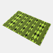 Paillasson Boho Diamonds Stripes Black Chartreuse (Incliné)