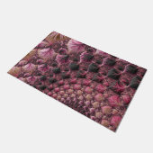 Paillasson Boho Funky Eclectique Rose Noir Abstrait Fractal (Incliné)