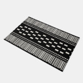 Paillasson Boho Lignes Scandinaves Points Noir Blanc (Incliné)
