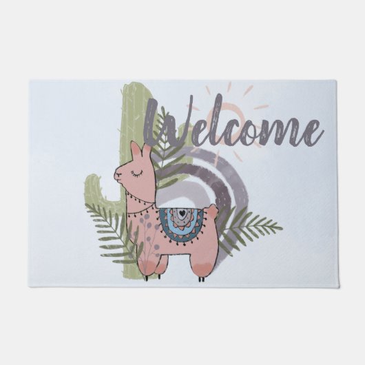 Paillasson Boho Llama (Devant)