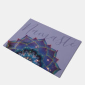 Paillasson Boho Nebula Bloom | Conception de Mandala (Incliné)