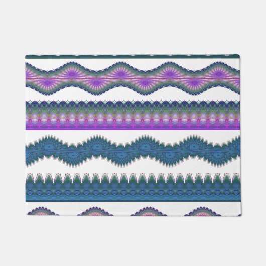 Paillasson Boho Zigzag Welcome Doormat (Devant)