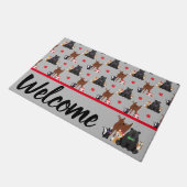 Paillasson Bois Animaux Automne Saison Mois Porte (Incliné)