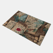 Paillasson Bois cool et vieux papier Style art rustique (Incliné)