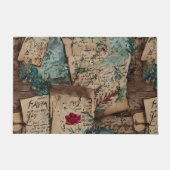 Paillasson Bois cool et vieux papier Style art rustique (Devant)