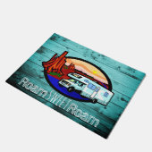 Paillasson Bois de Teal de désert d'envie de voyager de (Incliné)