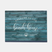 Paillasson Bois Dérivé BIENVENUE À NOTRE Beach House Script P (Devant)