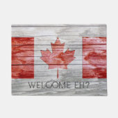 Paillasson Bois rouge rustique de gris de feuille d'érable de (Devant)