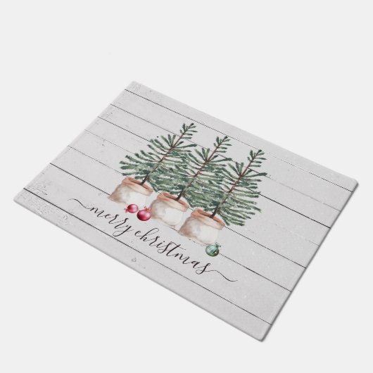 Paillasson Bois rustique Noël Arbres Noël Noël (Incliné)