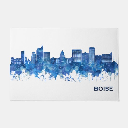 Paillasson Boise Idaho Skyline bleu (Devant)