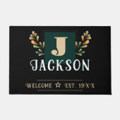 Paillasson Bold Bright Fall Nom de famille Welcome Mat (Devant)