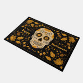 Paillasson Bold Orange Happy Halloween Skull (Incliné)