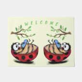 Paillasson Bon Printemps Ladybugs Funny Doormat Bienvenue (Devant)