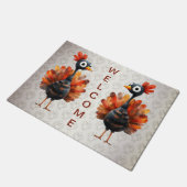 Paillasson Bon thanksgiving d'accueil Bébé coloré Turquie (Incliné)