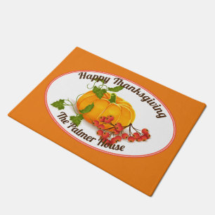 Paillasson Bon thanksgiving d'automne des baies citrouilles