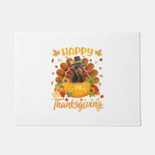 Paillasson Bon thanksgiving Doberman Chien Turquie Citrouille