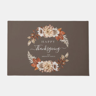 Paillasson Bon thanksgiving Rustic Brown Fall Leaves