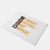 Paillasson Bon thanksgiving Turquie Football Nap Repeat Funn (Incliné)