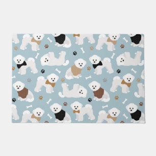 Paillasson Bones et pattes Bichon Frise