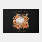 Paillasson Bonjour Automne aquarelle fleur sauvage feuilles d (Devant)