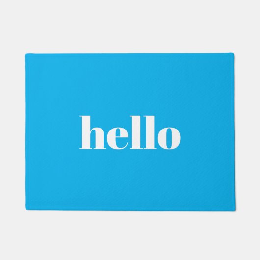 Paillasson Bonjour Blue Welcome Mat (Devant)