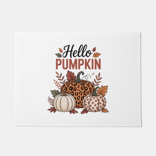 Paillasson Bonjour Citrouille Automne automne (Devant)