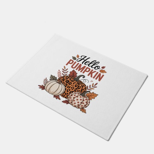 Paillasson Bonjour Citrouille Automne automne (Incliné)