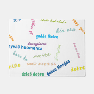 Paillasson bonjour dans beaucoup de langues bain mat