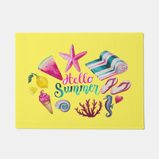 Paillasson Bonjour, été (Devant)