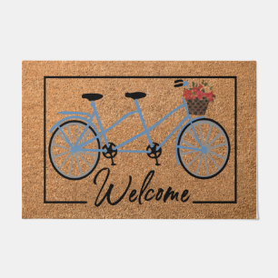 Paillasson Bonjour Floral Bicycle Doormat, Meilleur Cycliste 