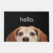 Paillasson Bonjour mignon Beagle Dog Face Noir (Devant)