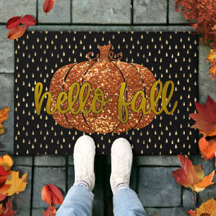 Paillasson Bonjour Parties scintillant d'automne Citrouille +