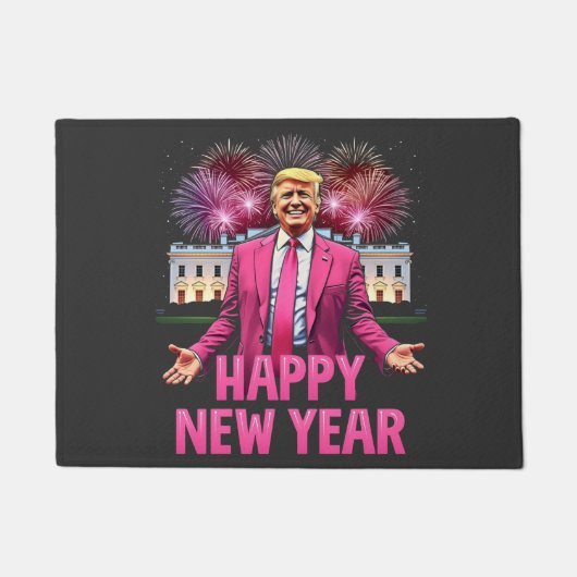 Paillasson Bonne année Eve Trump Résolution 2025 (Devant)