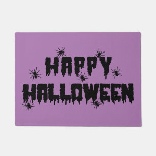 Paillasson Bonne Halloween avec les araignées
