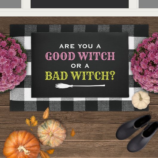 Paillasson Bonne sorcière ou une mauvaise sorcière Citation d