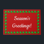 Paillasson Bonnes Fêtes<br><div class="desc">Bonnes Fêtes Matelas Felpudo de Saludos de Temporada Taille : 24" x 36" Porte Mat Tamaño : 24 pulgadas x 36 pulgadas Tapete para Puerta Home n'est pas une maison, c'est un sentiment. Donner la meilleure impression à vos invités avec un paillasson personnalisés. Revêtement en caoutchouc antidérapant qui ne se...</div>