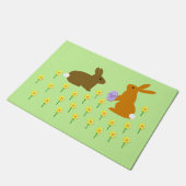 Paillasson Bonnets de Pâques et jonquilles (Incliné)