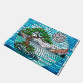 Paillasson Bonsai Tree Pleine lune Mosaic Art (Incliné)