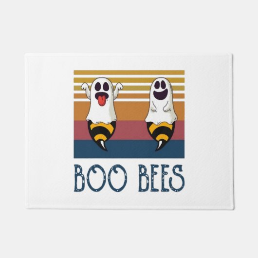 Paillasson Boo Bees Couple Ghost Chemise Halloween (Devant)