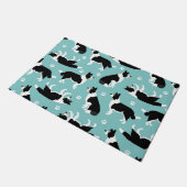 Paillasson Bordure Collie et Empreinte de patte (Incliné)
