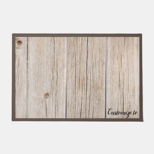 Paillasson Bordure marron en bois naturel (Devant)