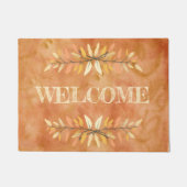 Paillasson Bordures Feuilles Automne Accueil Couleurs saisonn (Devant)