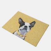 Paillasson Boston Terrier Peinture - Cute Original Chien Art (Incliné)