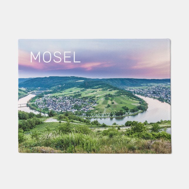 Paillasson Boucle Moselle Coucher de soleil Kroev Panorama Al (Devant)