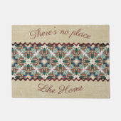 Paillasson Boucles et fleurs rustiques (Devant)