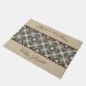 Paillasson Boucles et fleurs rustiques (Incliné)