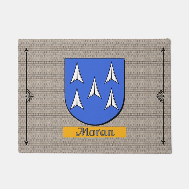 Paillasson Bouclier historique moran sur pierre coblestone (Devant)