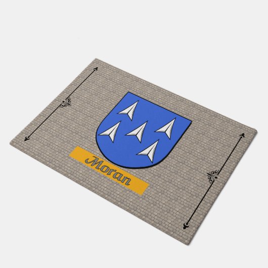 Paillasson Bouclier historique moran sur pierre coblestone (Incliné)