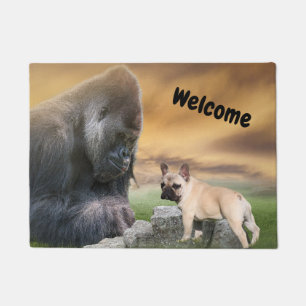 Paillasson Bouledogue Français Meilleurs amis French Bulldo