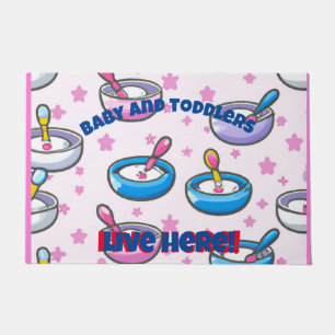 Paillasson Boules d'alimentation pour bébés motifs en dessin 